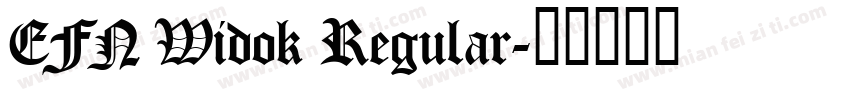 EFN Widok Regular字体转换